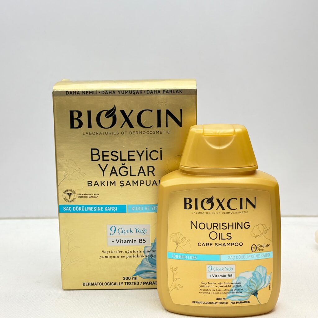 شامپو بیوکسین روغن‌های مغذی طلایی (BIOXCIN Nourishing Oils Care Shampoo)